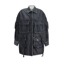 The Attico Fern Denim Jacket -   -  The Attico.