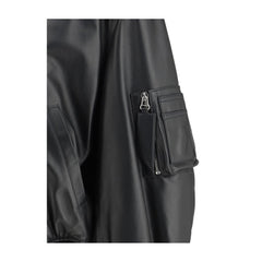 The Attico Leather Anja Bomber Jacket -   -  The Attico.