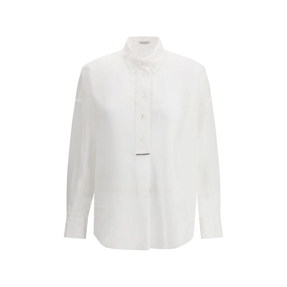 Brunello Cucinelli Semi-transparent Shirt -   -  Brunello Cucinelli.