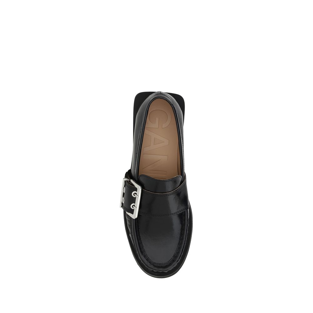 Ganni Feminine Buckle Loafers -   -  Ganni.