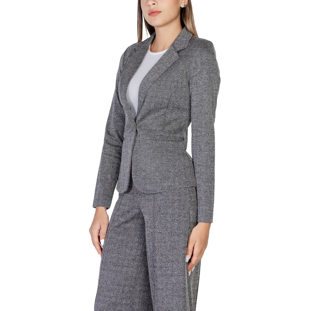 ICHI Black Polyester Blazer -   -  ICHI.