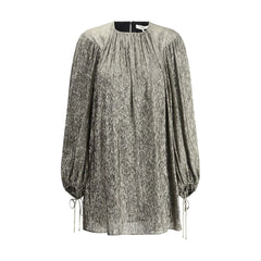 Chloé Silk lamé mini Dress -   -  Chloé.