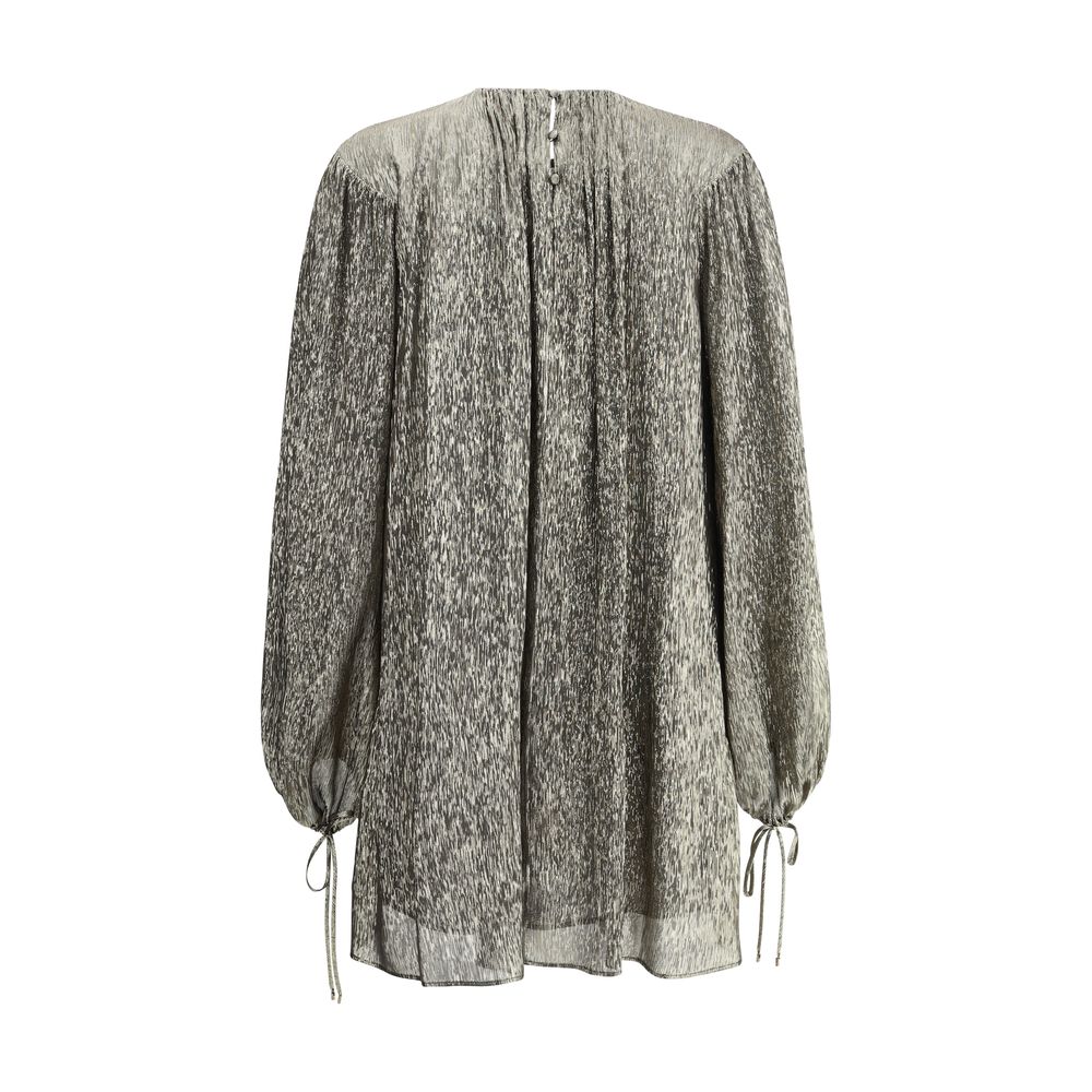 Chloé Silk lamé mini Dress -   -  Chloé.