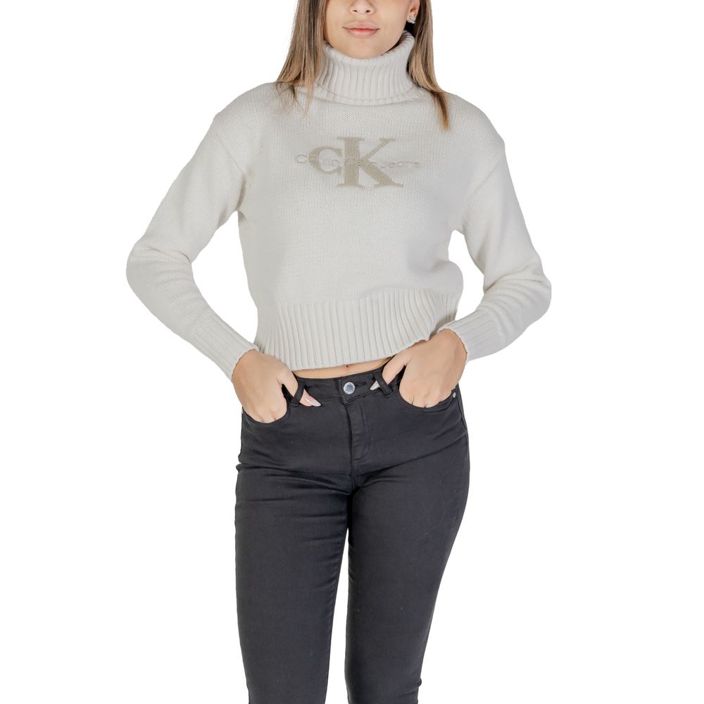 Calvin Klein Jeans Cream Cotton Sweater -   -  Calvin Klein Jeans.