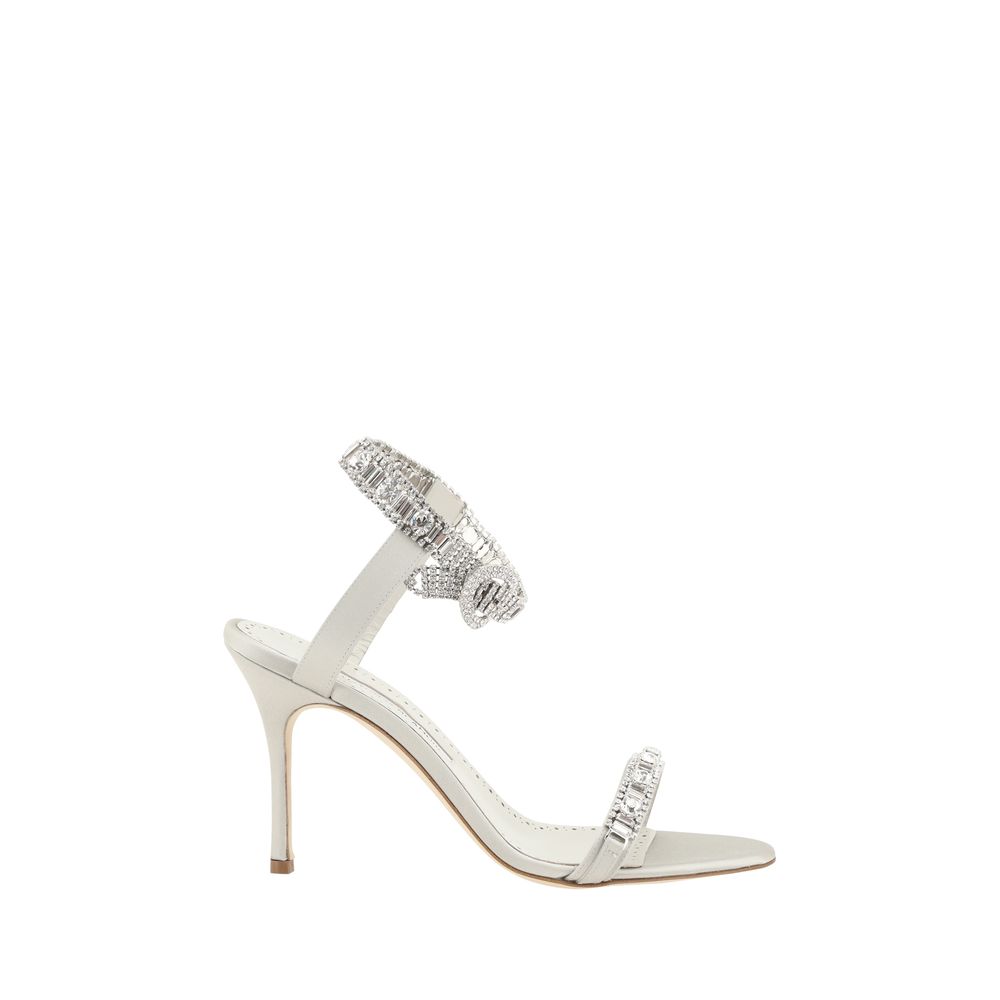 Manolo Blahnik Asasan Satin Sandals -   -  Manolo Blahnik.