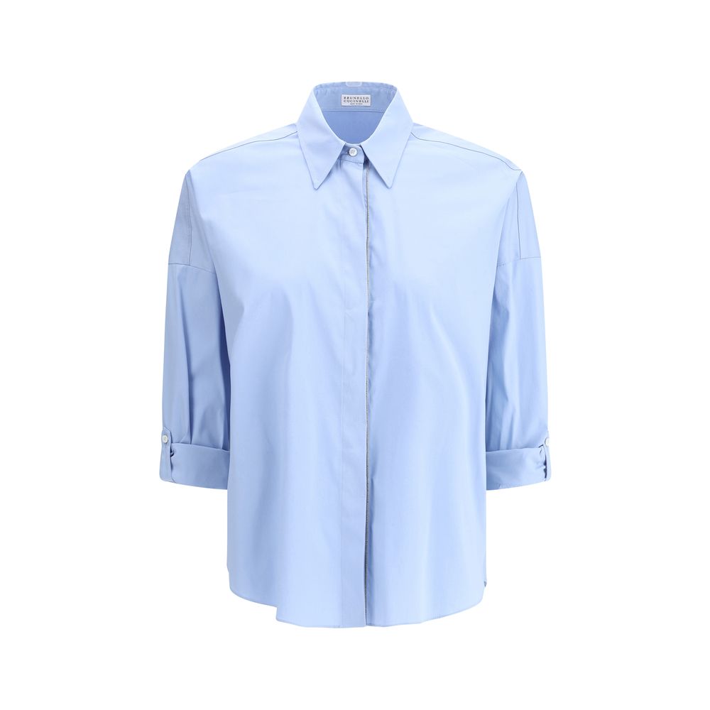 Brunello Cucinelli Shiny monili Shirt -   -  Brunello Cucinelli.