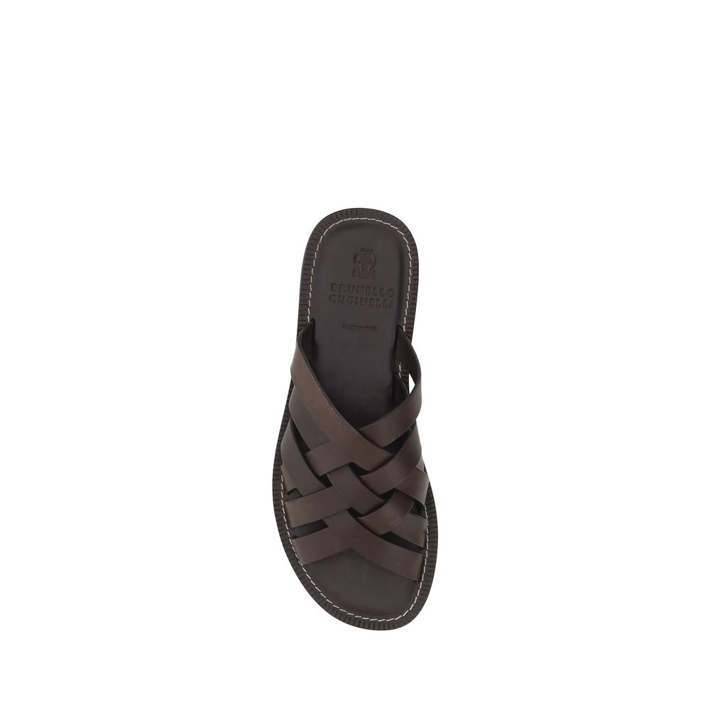 Brunello Cucinelli Leather Sandals -   -  Brunello Cucinelli.