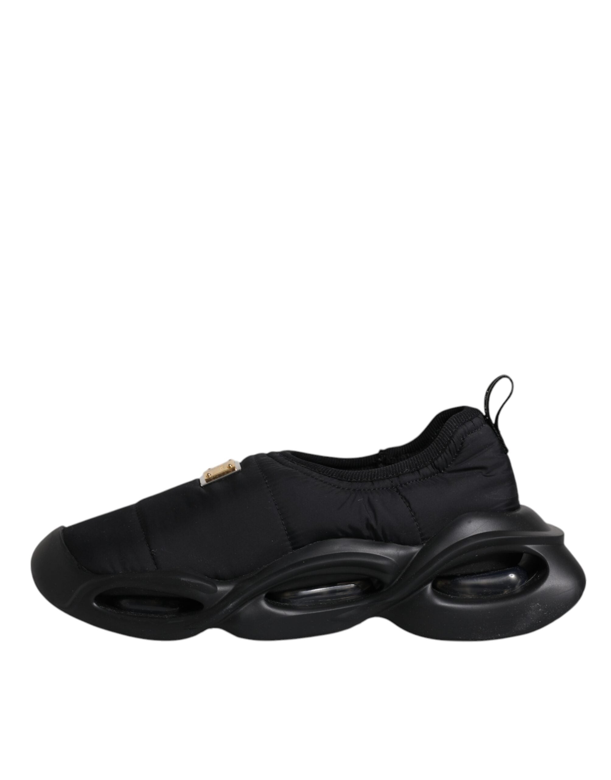 Dolce & Gabbana Black Slip On Wave Low Top Men Sneakers Shoes -   -  Dolce & Gabbana.