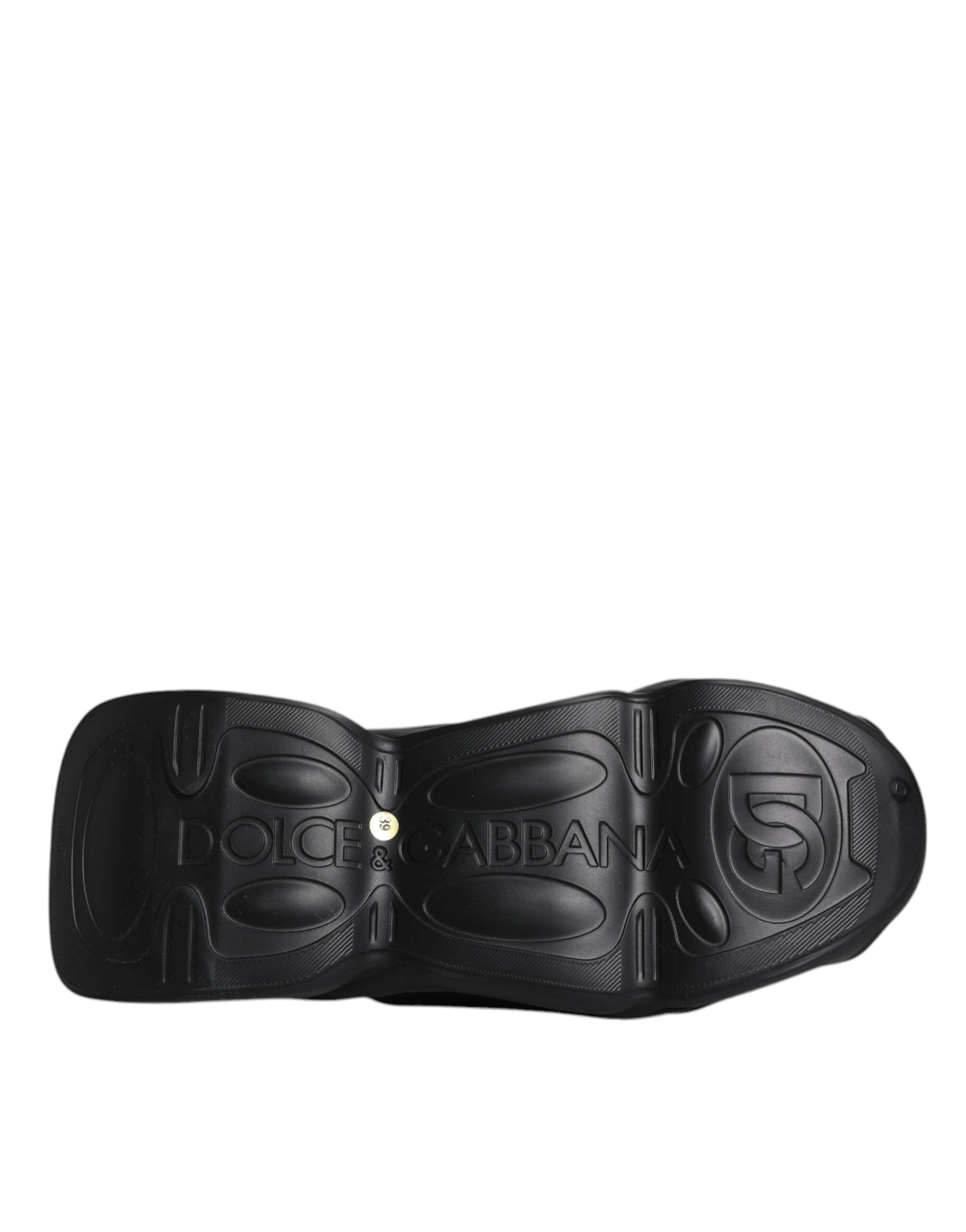Dolce & Gabbana Black Slip On Wave Low Top Men Sneakers Shoes -   -  Dolce & Gabbana.