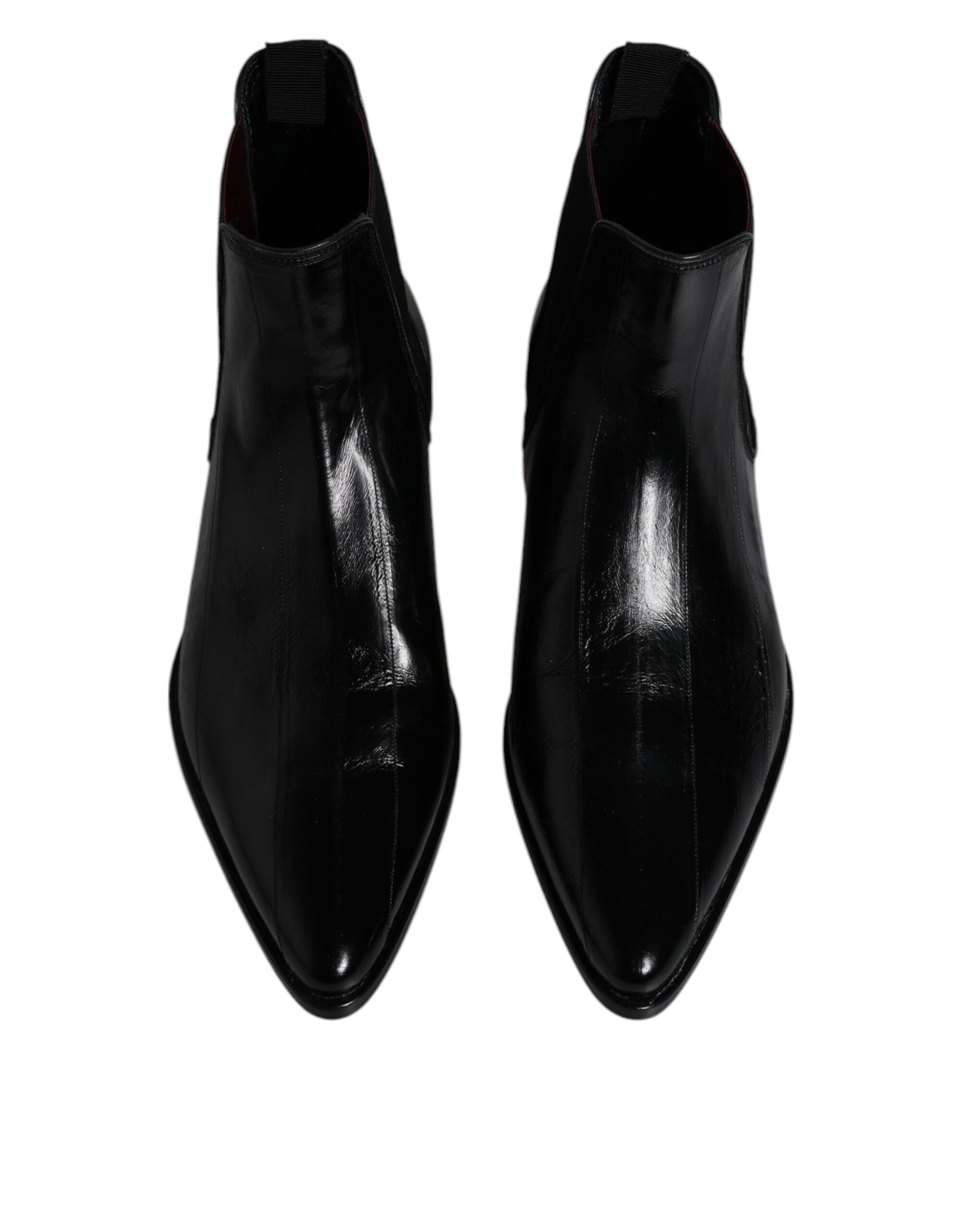 Dolce & Gabbana Black Leather Chelsea Men Ankle Boots Shoes -   -  Dolce & Gabbana.