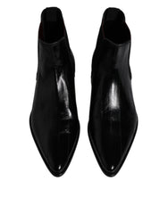 Dolce & Gabbana Black Leather Chelsea Men Ankle Boots Shoes -   -  Dolce & Gabbana.