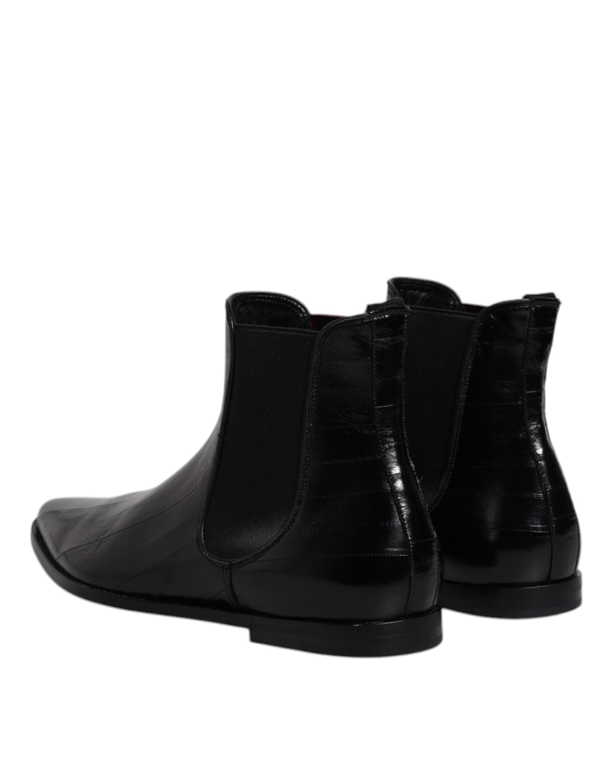 Dolce & Gabbana Black Leather Chelsea Men Ankle Boots Shoes -   -  Dolce & Gabbana.