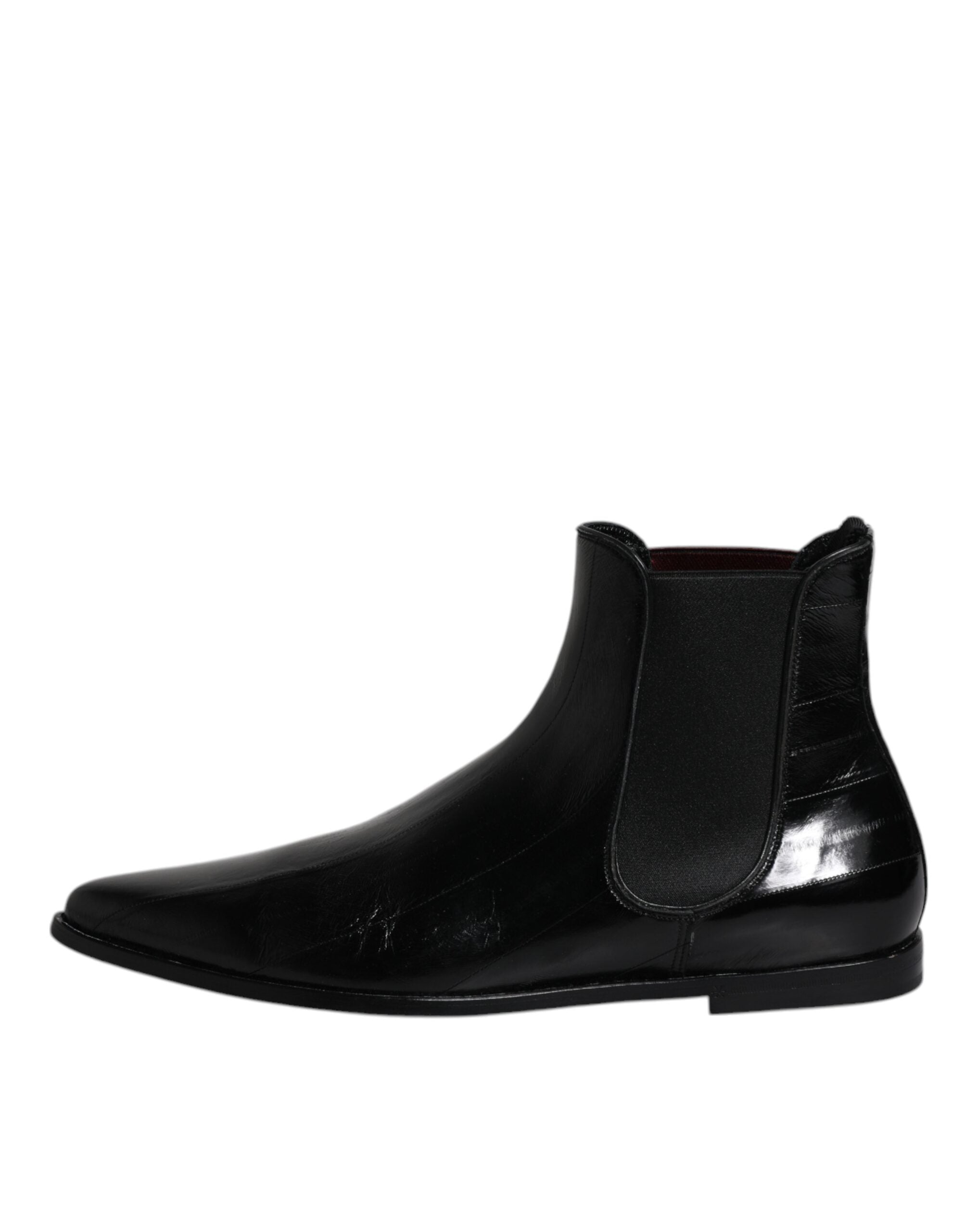 Dolce & Gabbana Black Leather Chelsea Men Ankle Boots Shoes -   -  Dolce & Gabbana.