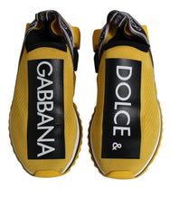 Dolce & Gabbana Yellow Black Slip On Sorrento Sneaker Shoes -   -  Dolce & Gabbana.