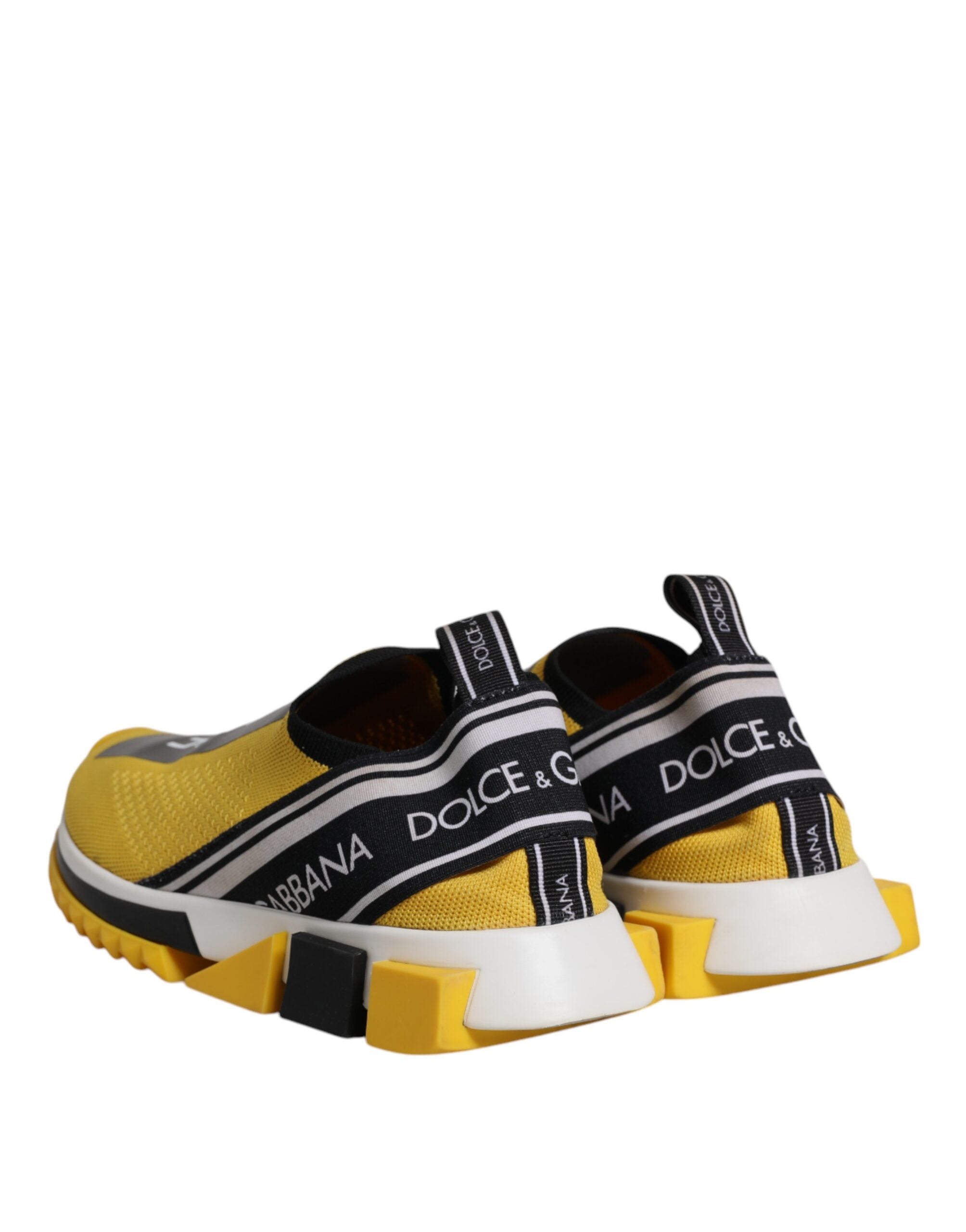 Dolce & Gabbana Yellow Black Slip On Sorrento Sneaker Shoes -   -  Dolce & Gabbana.