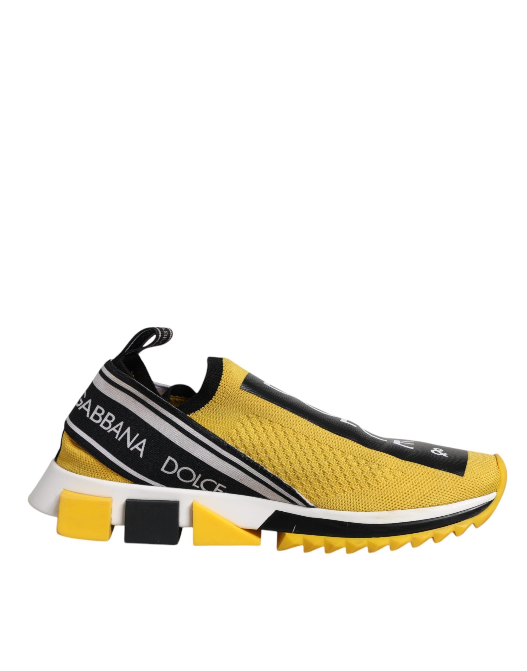 Dolce & Gabbana Yellow Black Slip On Sorrento Sneaker Shoes -   -  Dolce & Gabbana.