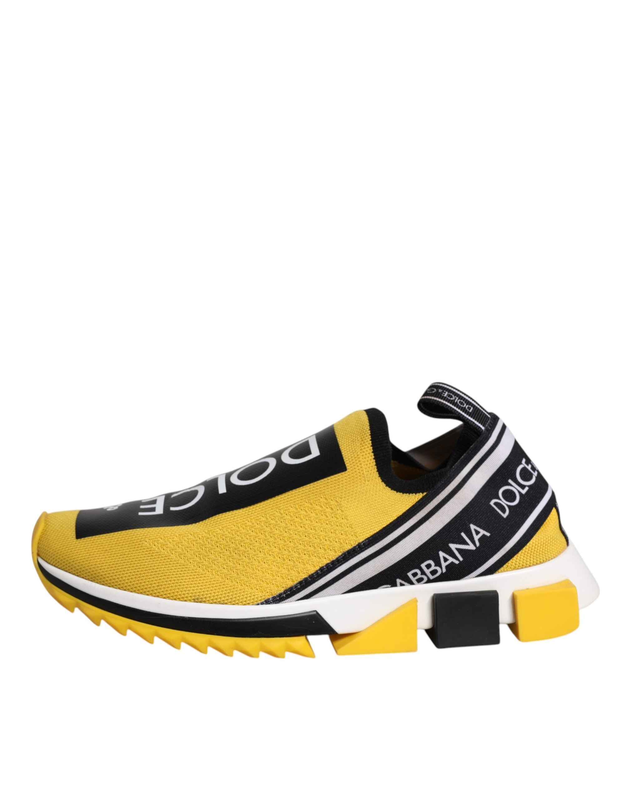 Dolce & Gabbana Yellow Black Slip On Sorrento Sneaker Shoes -   -  Dolce & Gabbana.