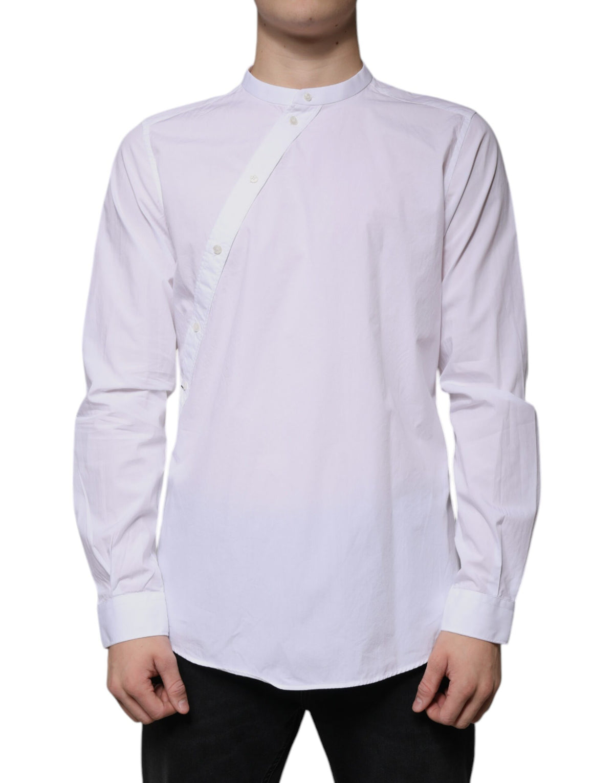 Dolce & Gabbana White Cotton Slim Fit MARTINI Dress Shirt -   -  Dolce & Gabbana.