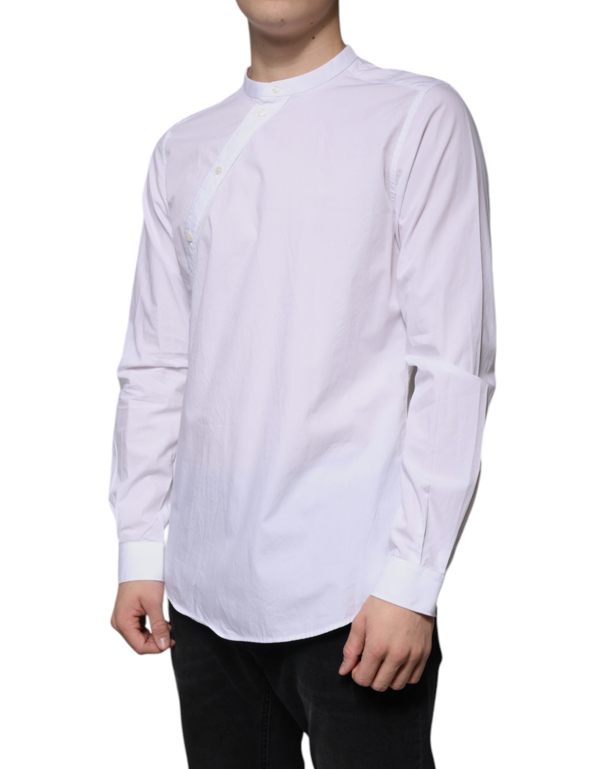 Dolce & Gabbana White Cotton Slim Fit MARTINI Dress Shirt -   -  Dolce & Gabbana.