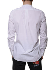 Dolce & Gabbana White Cotton Slim Fit MARTINI Dress Shirt -   -  Dolce & Gabbana.
