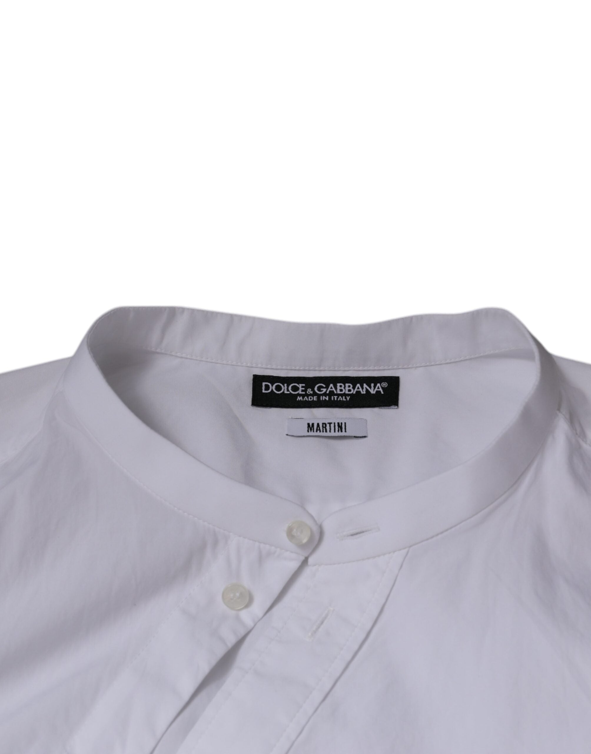 Dolce & Gabbana White Cotton Slim Fit MARTINI Dress Shirt -   -  Dolce & Gabbana.