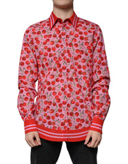 Dolce & Gabbana Pink Cherry Cotton Formal MARTINI Dress Shirt -   -  Dolce & Gabbana.
