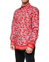 Dolce & Gabbana Pink Cherry Cotton Formal MARTINI Dress Shirt -   -  Dolce & Gabbana.