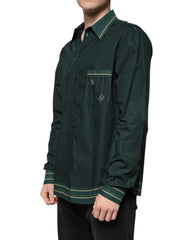 Dolce & Gabbana Green Logo Long Sleeve MARTINI Casual Shirt -   -  Dolce & Gabbana.