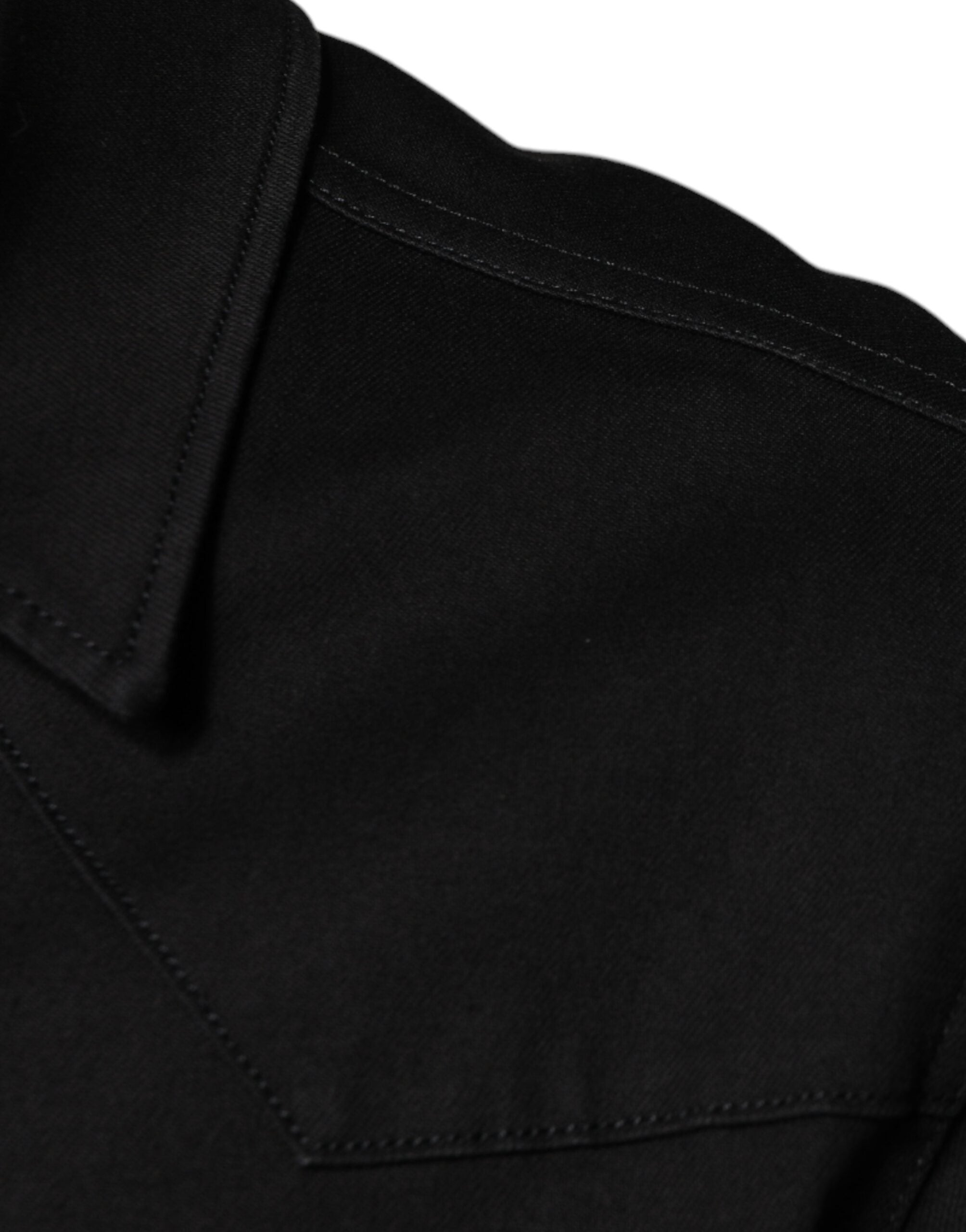 Dolce & Gabbana Black Cotton Collared Button Down Shirt -   -  Dolce & Gabbana.