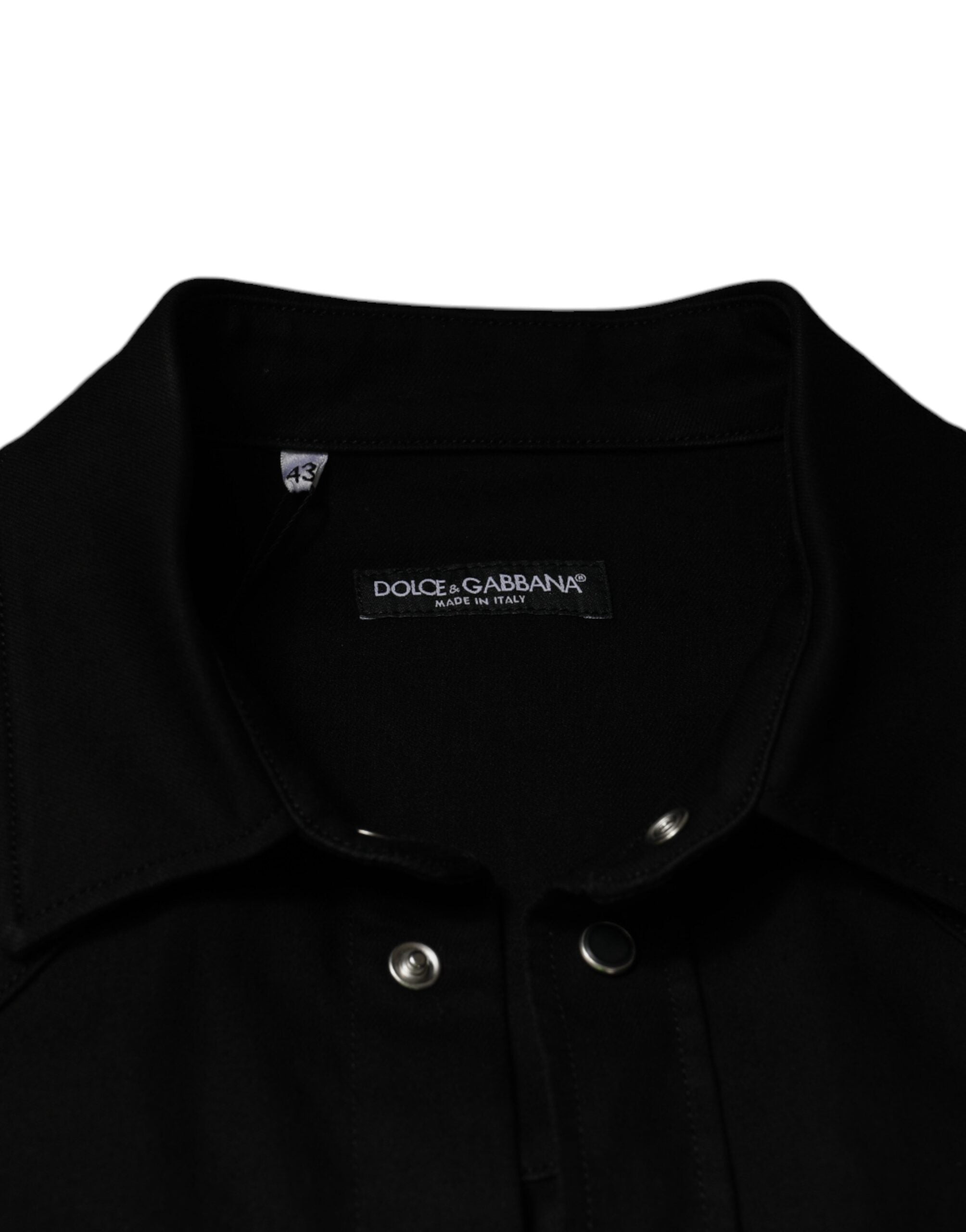 Dolce & Gabbana Black Cotton Collared Button Down Shirt -   -  Dolce & Gabbana.