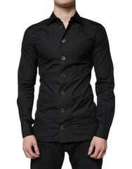 Dolce & Gabbana Black Cotton Formal Long Sleeves Dress Shirt -   -  Dolce & Gabbana.