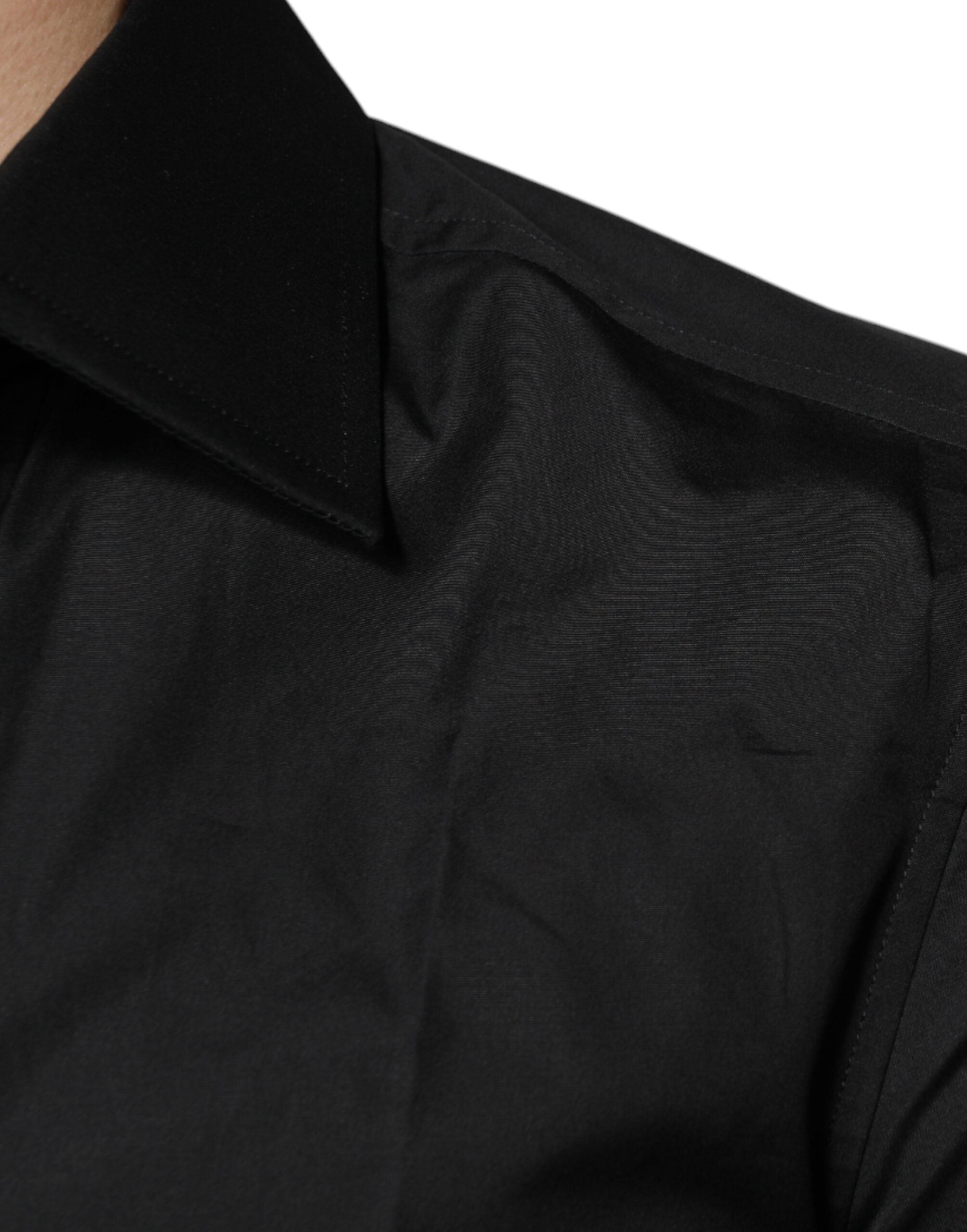 Dolce & Gabbana Black Cotton Formal Long Sleeves Dress Shirt -   -  Dolce & Gabbana.
