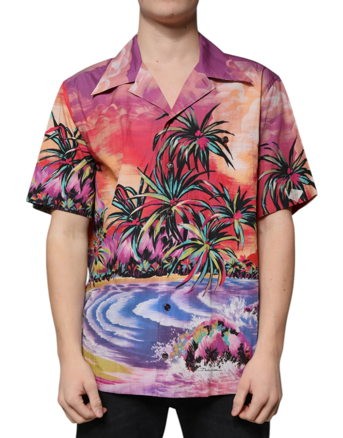Dolce & Gabbana Multicolor Tropical Button Down Casual Shirt -   -  Dolce & Gabbana.