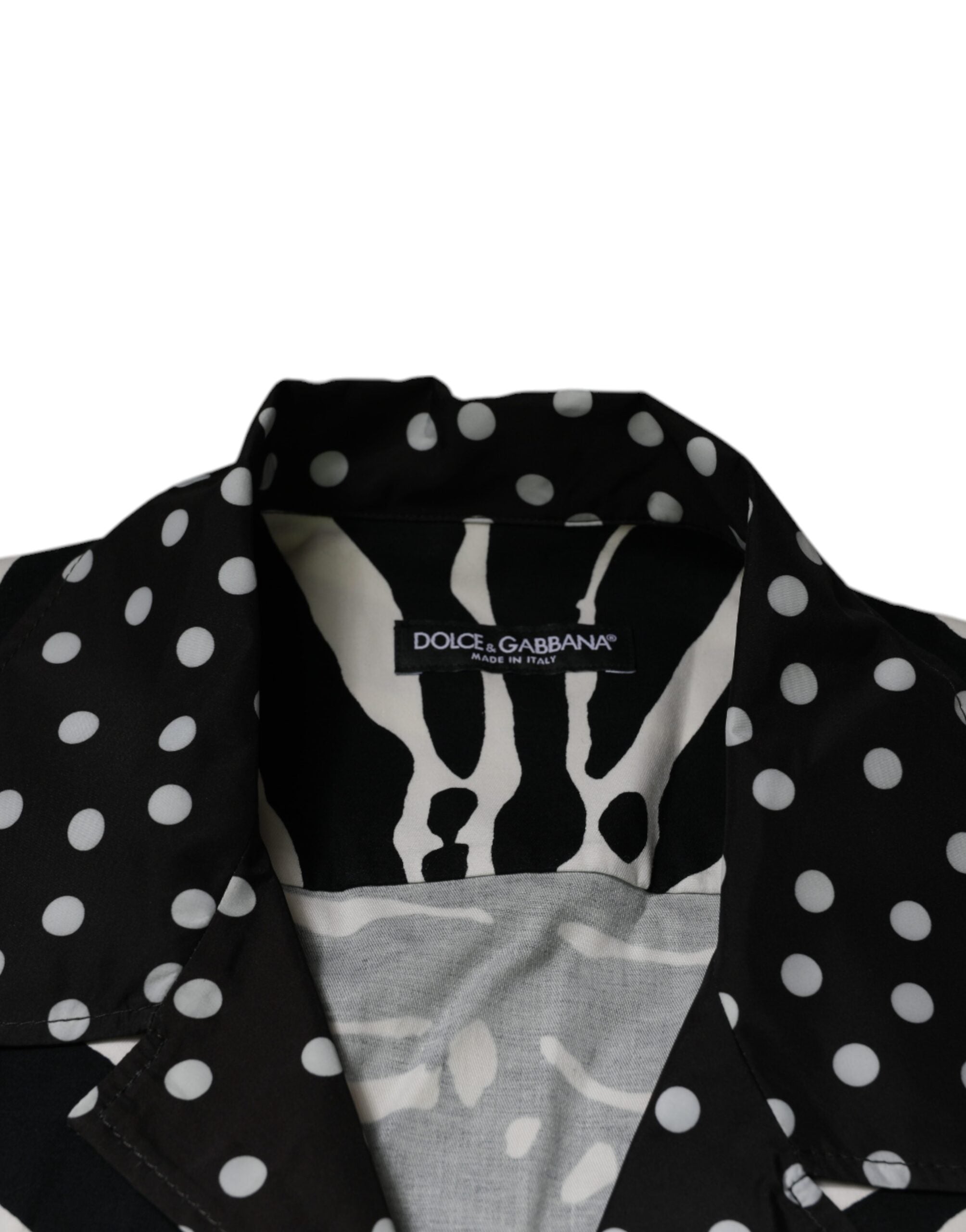 Dolce & Gabbana Black White Zebra Button Down Oversize Shirt -   -  Dolce & Gabbana.