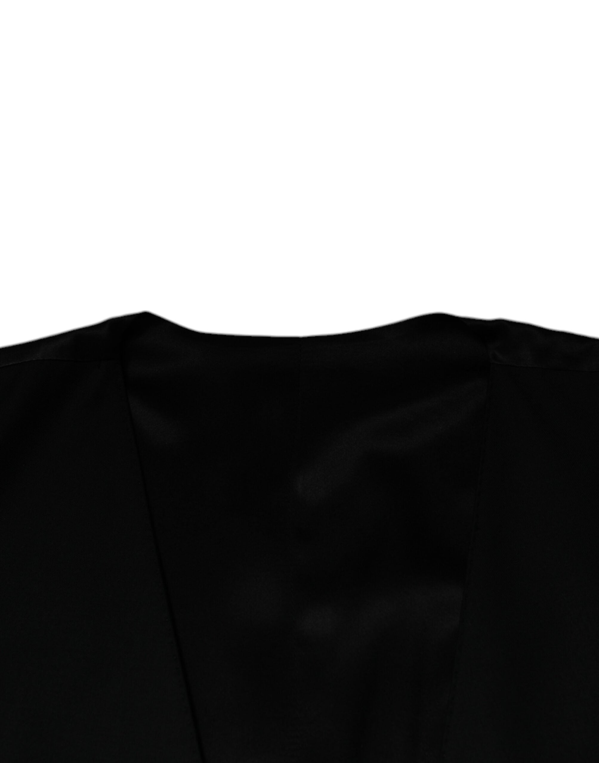 Dolce & Gabbana Black Wool Formal Dress Men Waistcoat Vest -   -  Dolce & Gabbana.
