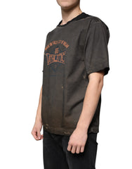 Dolce & Gabbana Brown Graphic Print Cotton Round Neck T-shirt -   -  Dolce & Gabbana.