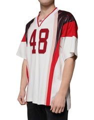 Dolce & Gabbana Multicolor Logo Jersey Cotton V-neck T-shirt -   -  Dolce & Gabbana.