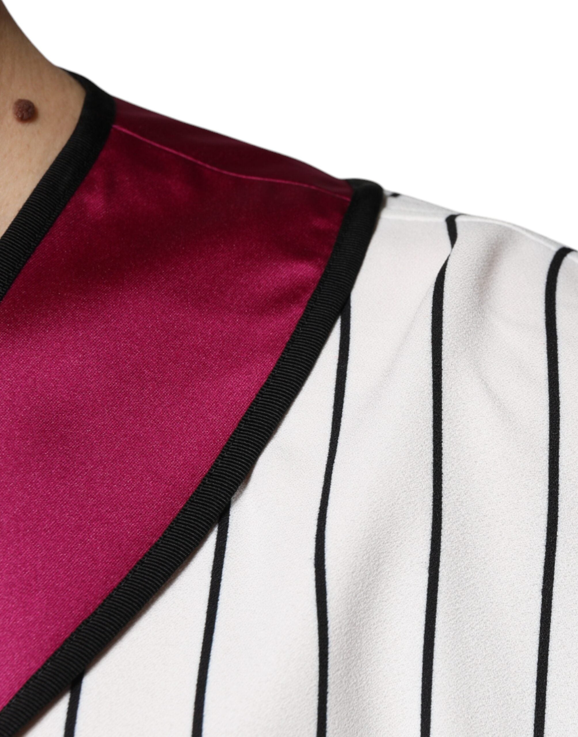 Dolce & Gabbana Multicolor Logo Jersey Button V-neck T-shirt -   -  Dolce & Gabbana.