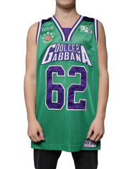 Dolce & Gabbana Green Polyester Jersey Sleeveless T-shirt -   -  Dolce & Gabbana.