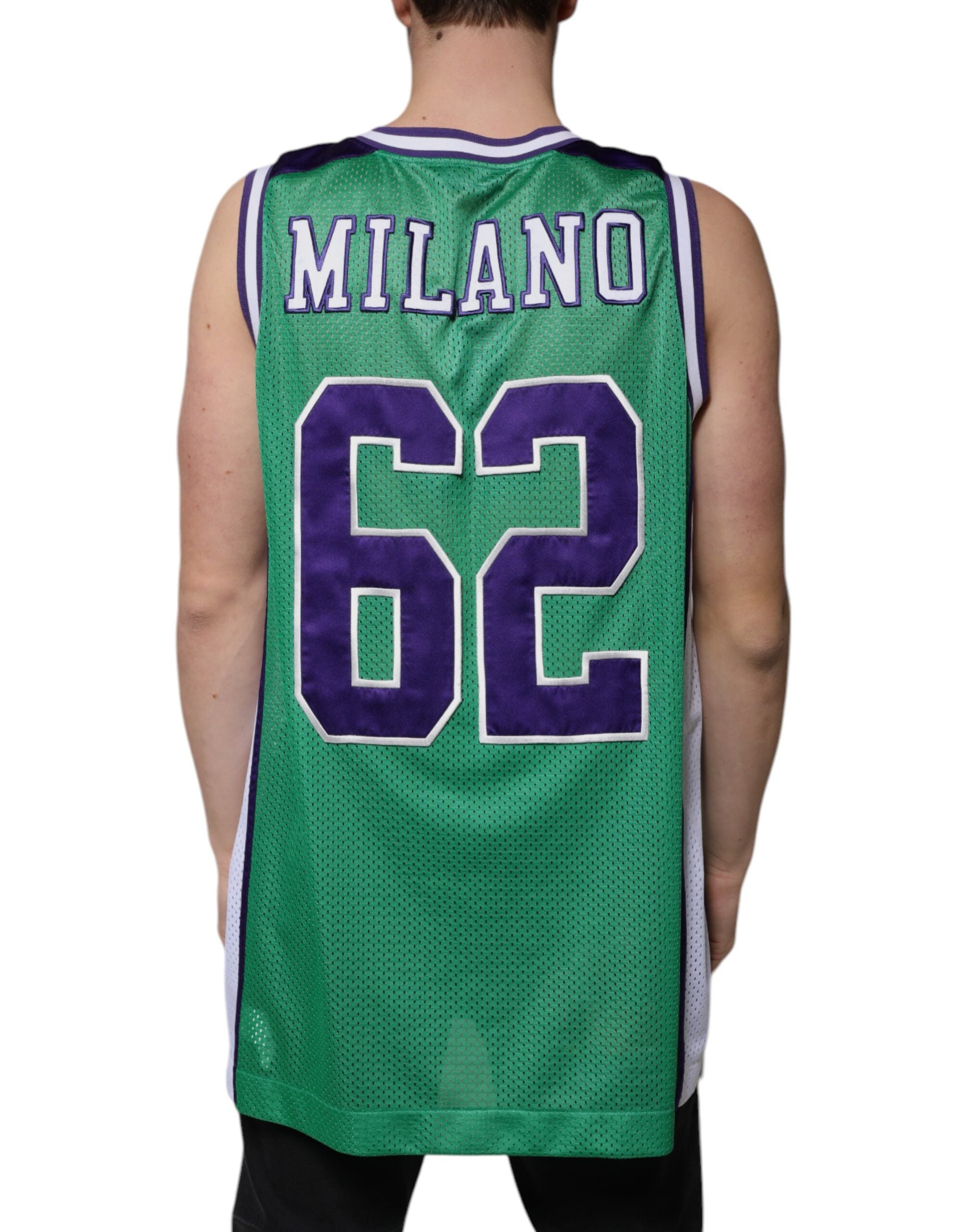 Dolce & Gabbana Green Polyester Jersey Sleeveless T-shirt -   -  Dolce & Gabbana.