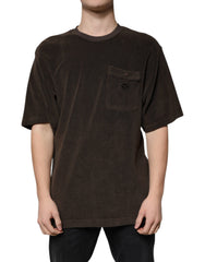 Dolce & Gabbana Brown Cotton Crew Neck Short Sleeves T-shirt -   -  Dolce & Gabbana.