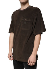 Dolce & Gabbana Brown Cotton Crew Neck Short Sleeves T-shirt -   -  Dolce & Gabbana.
