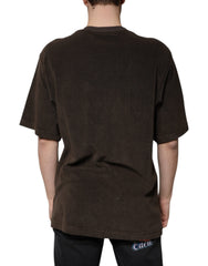 Dolce & Gabbana Brown Cotton Crew Neck Short Sleeves T-shirt -   -  Dolce & Gabbana.