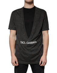 Dolce & Gabbana Black Cotton Crew Neck Short Sleeves T-shirt -   -  Dolce & Gabbana.
