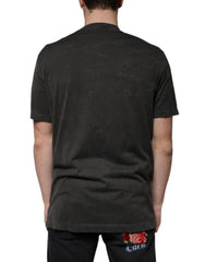 Dolce & Gabbana Black Cotton Crew Neck Short Sleeves T-shirt -   -  Dolce & Gabbana.