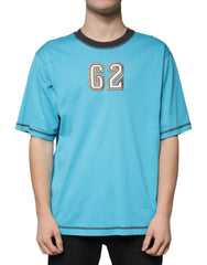 Dolce & Gabbana Blue Logo Crew Neck Short Sleeves T-shirt -   -  Dolce & Gabbana.