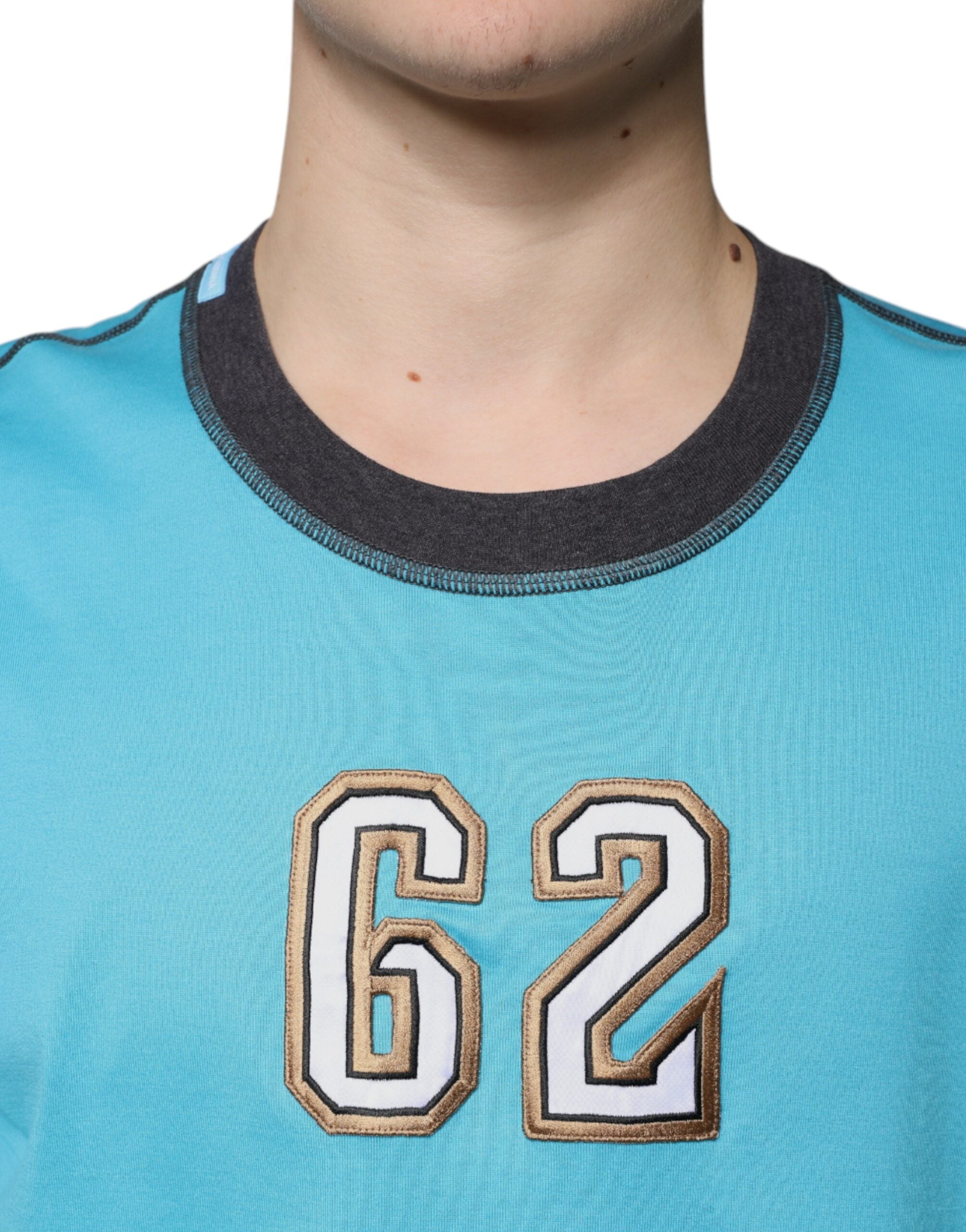 Dolce & Gabbana Blue Logo Crew Neck Short Sleeves T-shirt -   -  Dolce & Gabbana.