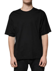 Dolce & Gabbana Black Cotton Crew Neck Short Sleeves T-shirt -   -  Dolce & Gabbana.