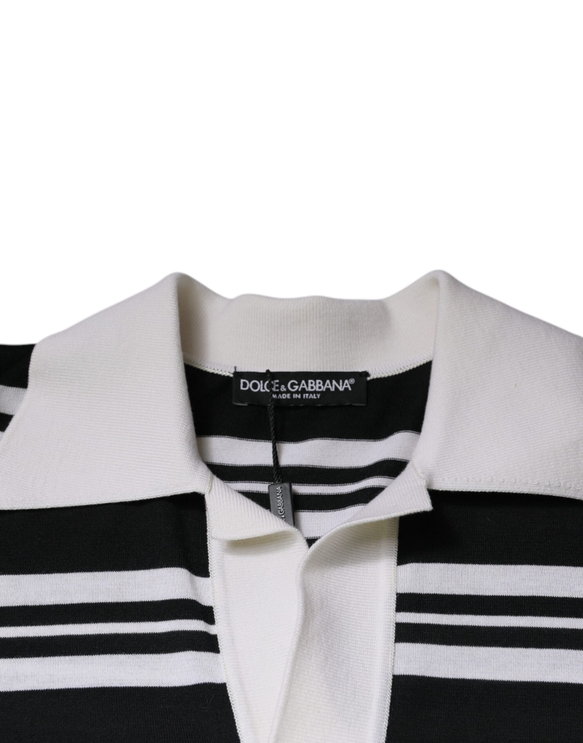 Dolce & Gabbana Multicolor Stripe Collared Polo T-shirt -   -  Dolce & Gabbana.