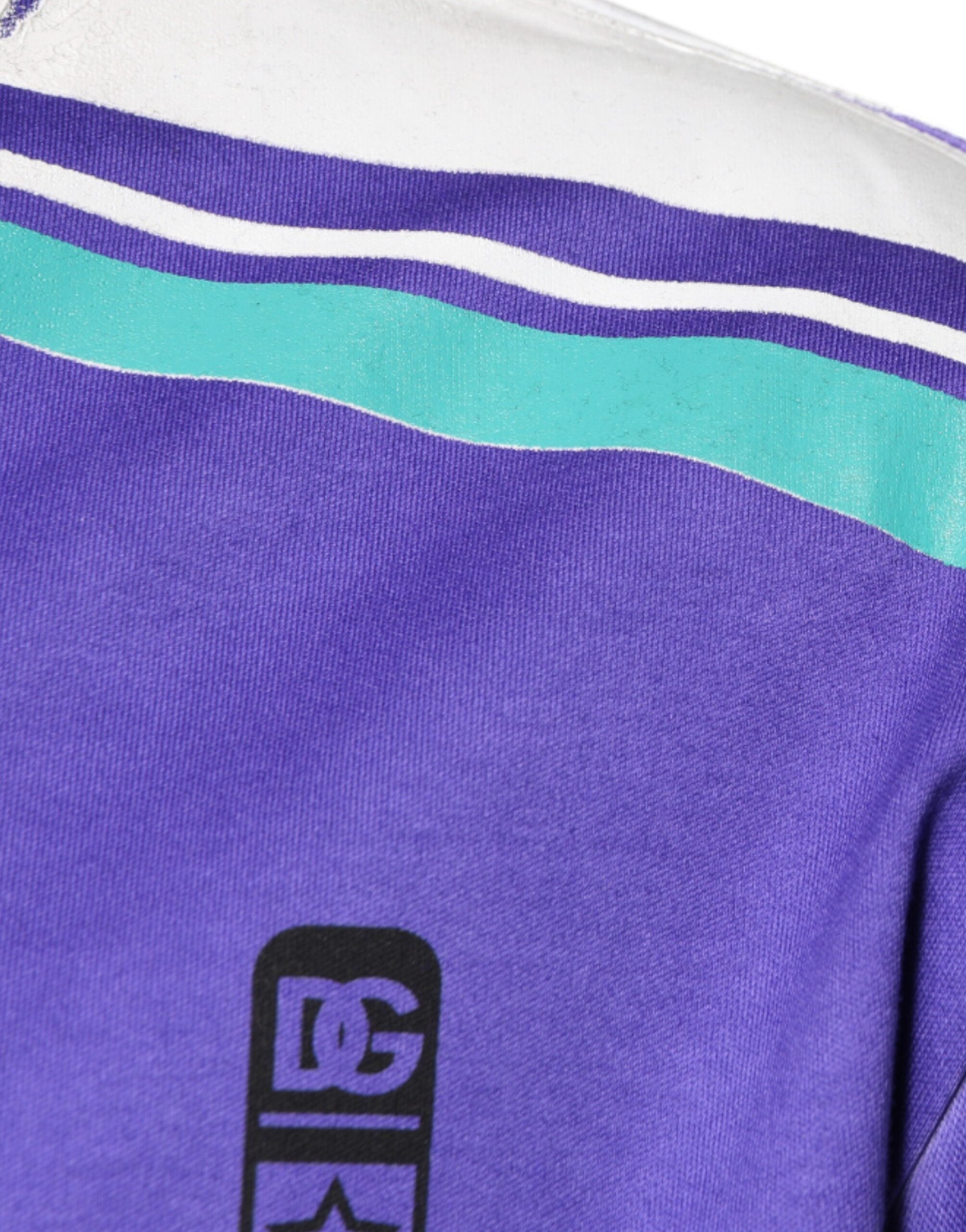 Dolce & Gabbana Purple Logo Jersey Cotton V-neck T-shirt -   -  Dolce & Gabbana.